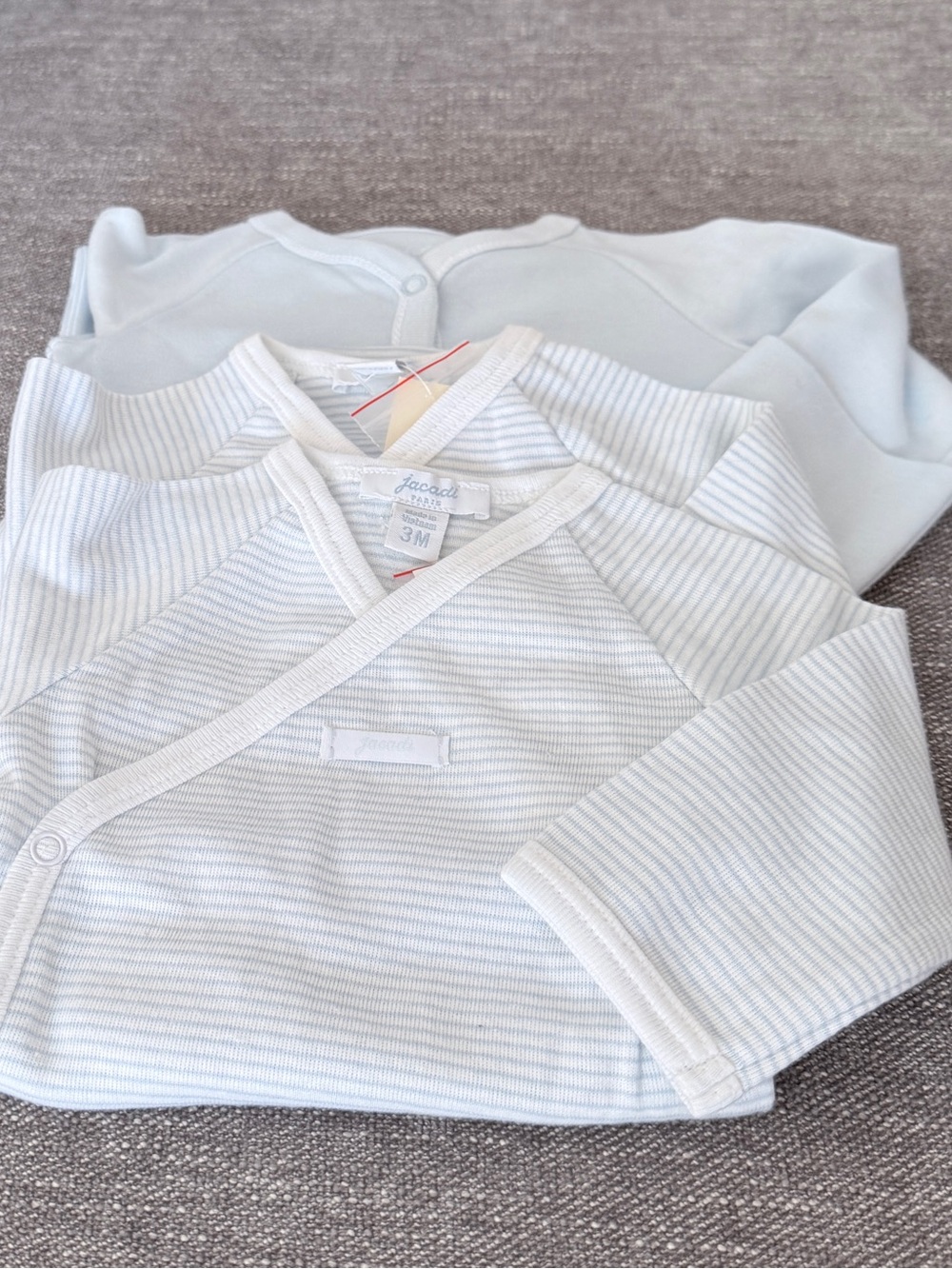 Jacadi 2x tops and Ralph Lauren Light Blue Baby One-Piece